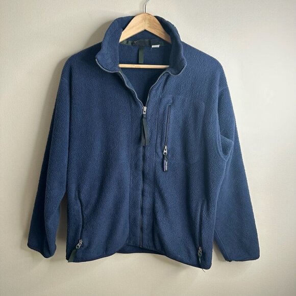 Patagonia Jackets & Blazers - Vintage Patagonia Synchilla Jacket Deep Pile Fleece Womens M Navy Blue Made USA